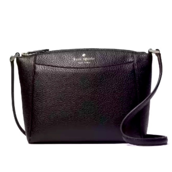Kate Spade Monica Crossbody Bag - Black Pebbled Leather - NWT - Retail $279.00 - Picture 1 of 6